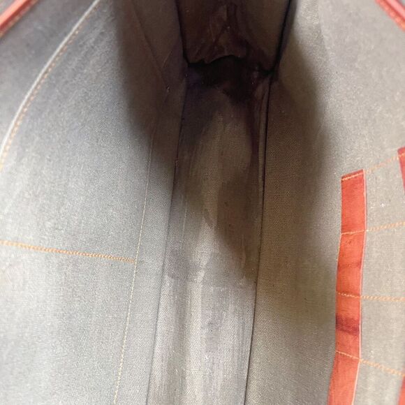 Vintage Cognac Leather Messenger Back Satchel Briefcase Laptop Case - Picture 7 of 12